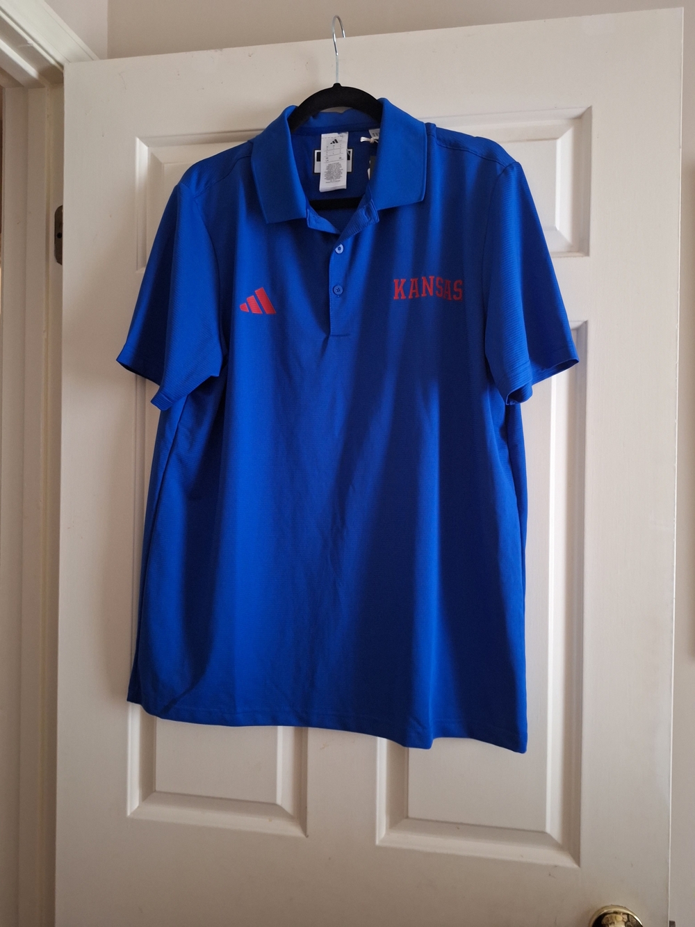 adidas Royal Blue Kansas Polo with Red Logo